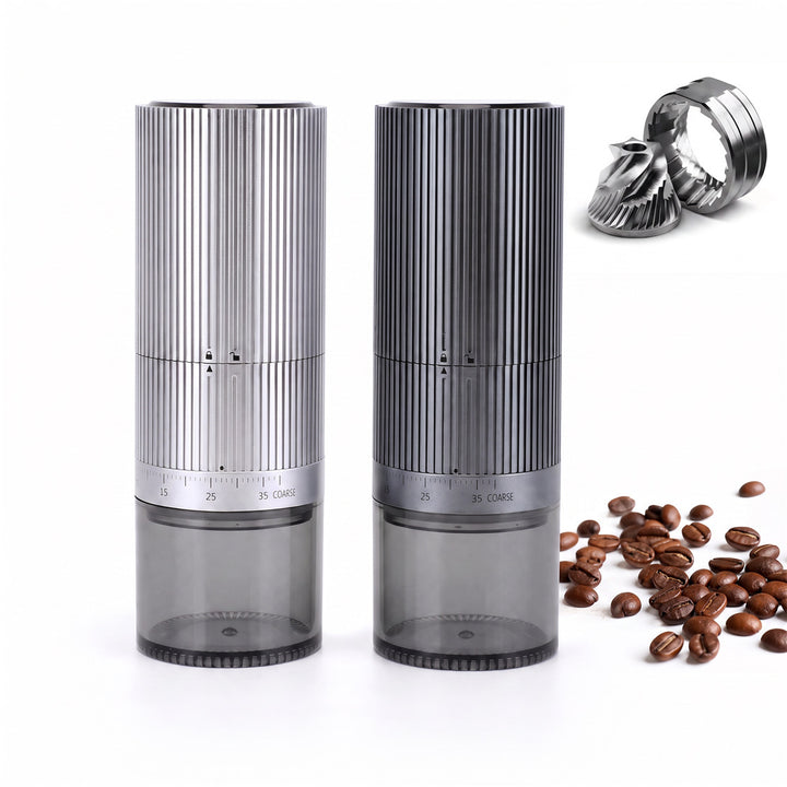 Portable electric coffee grinder with battery