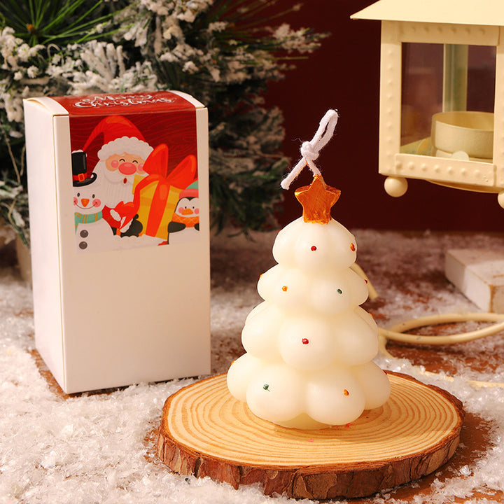 Handcrafted Christmas Scented Candle, Tree Shape