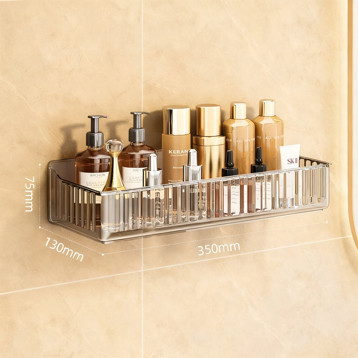 Acrylic wall shelf for bathroom, no drilling