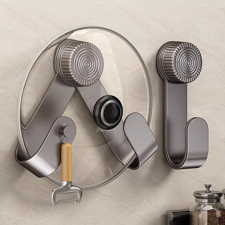 Stainless steel kitchen shelf with suction cup