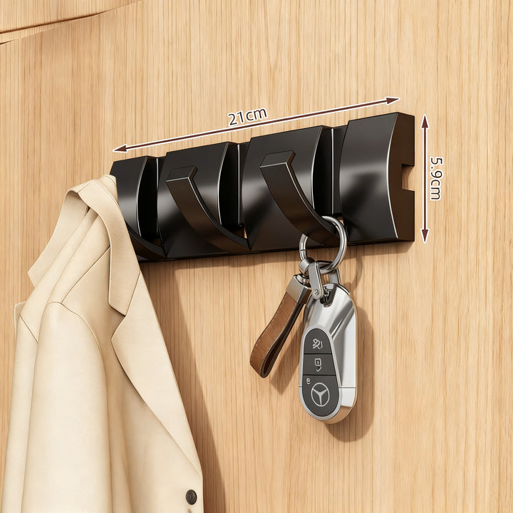 Foldable door hooks made of ABS, invisibly mounted