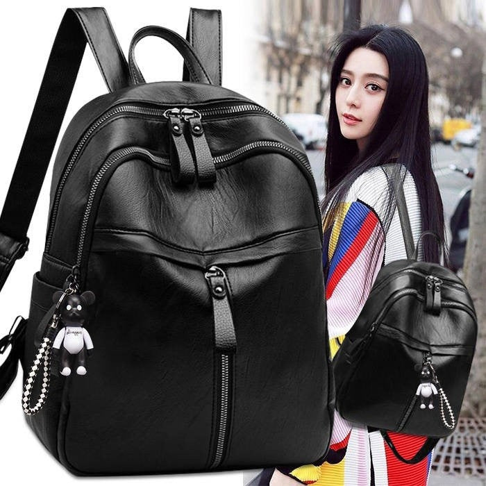 Synthetic leather backpack, waterproof