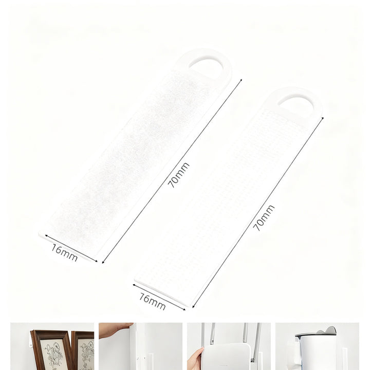 Self-adhesive picture hooks, PP, various sizes