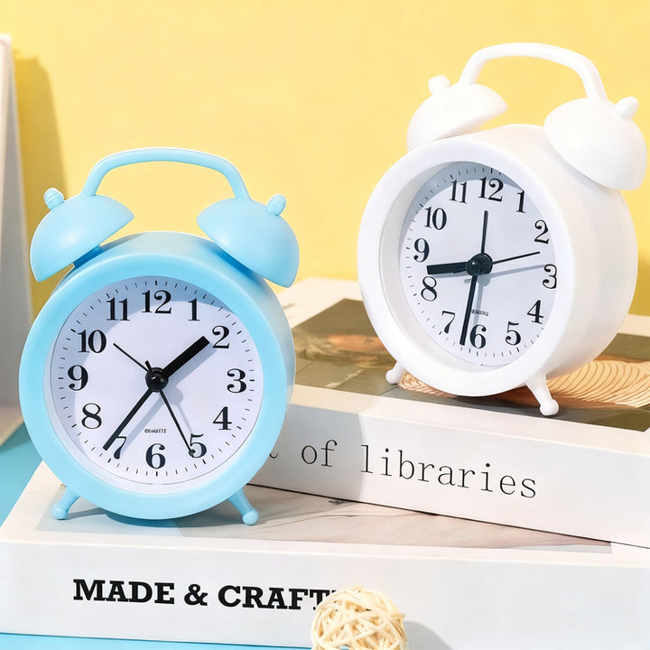 Alarm clock with hands and digital display, 4 cm thickness