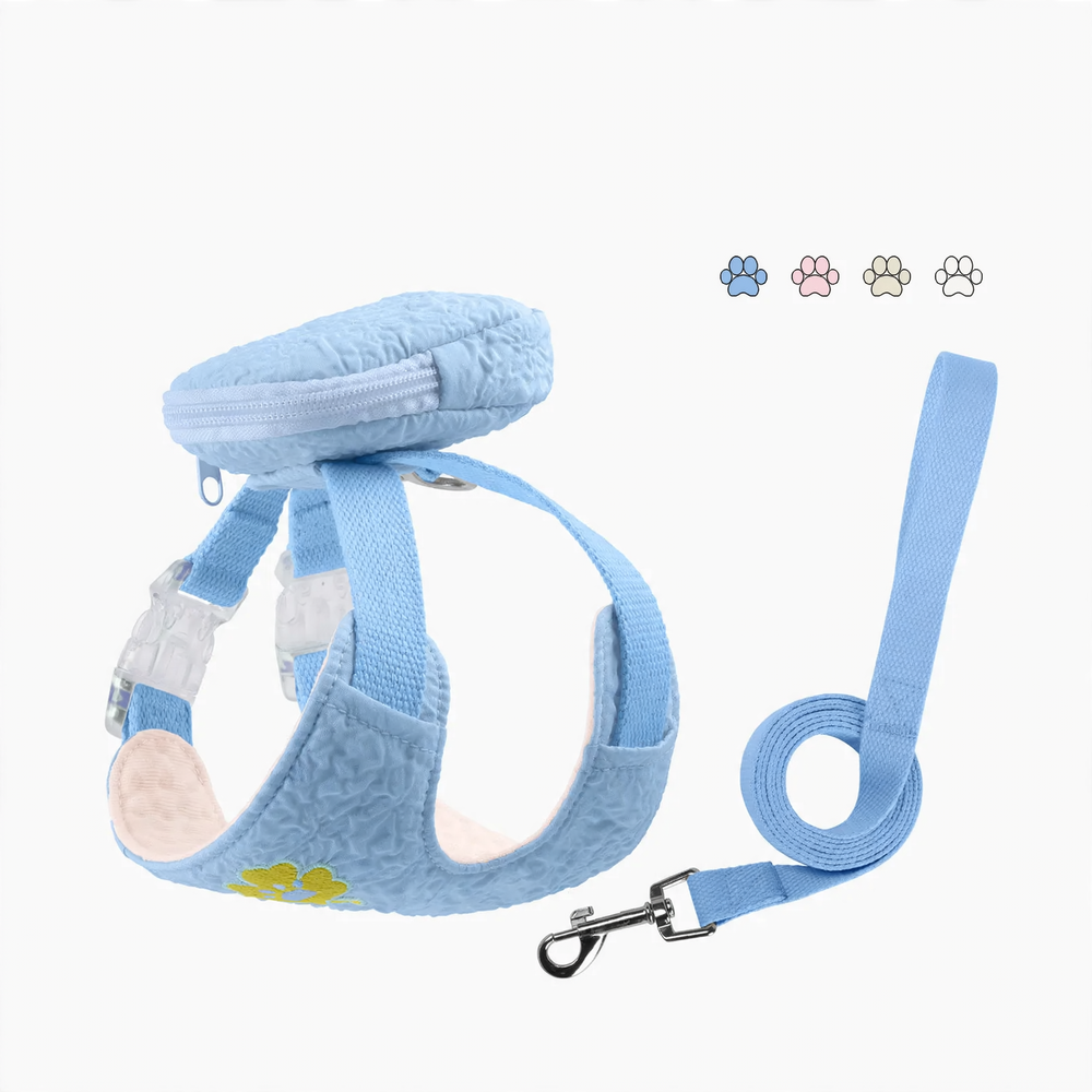 Breathable dog harness with leash, summer