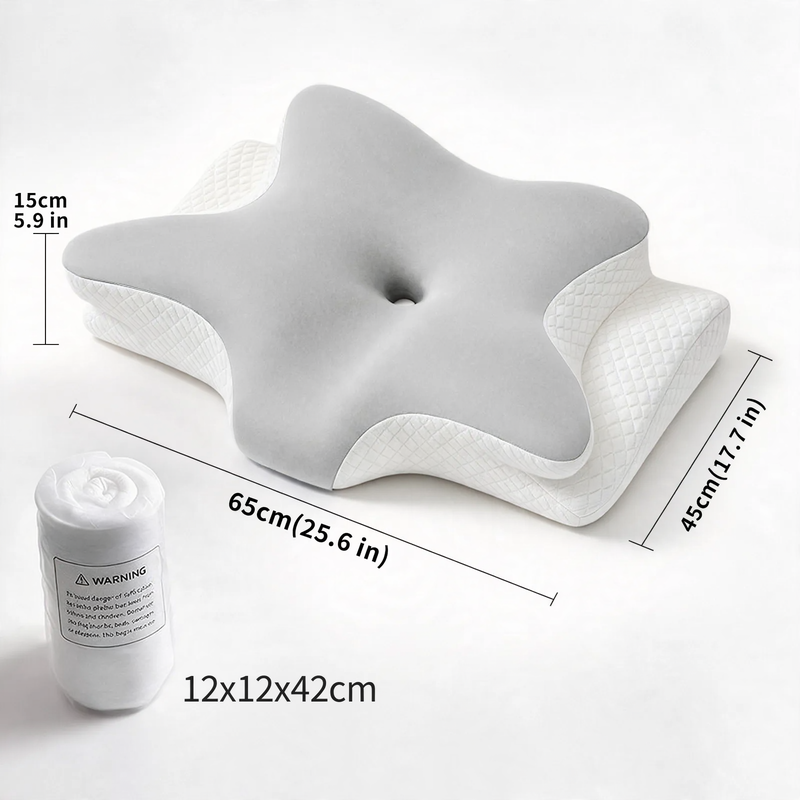 Memory foam neck support pillow
