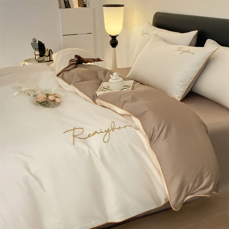 Cotton bedding set, 4-piece, 100% cotton