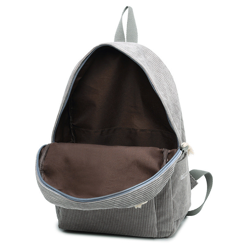 Corduroy backpack, 20–35 L, warming