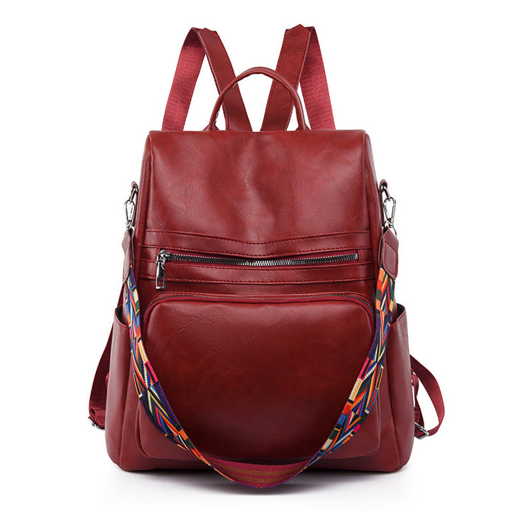 Travel backpack women, PU, waterproof, large capacity