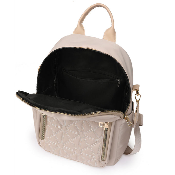 Backpack with diamond quilting, water-repellent