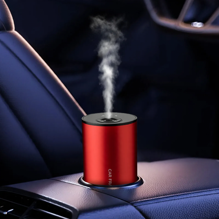 Portable car aroma diffuser with intelligent spray function