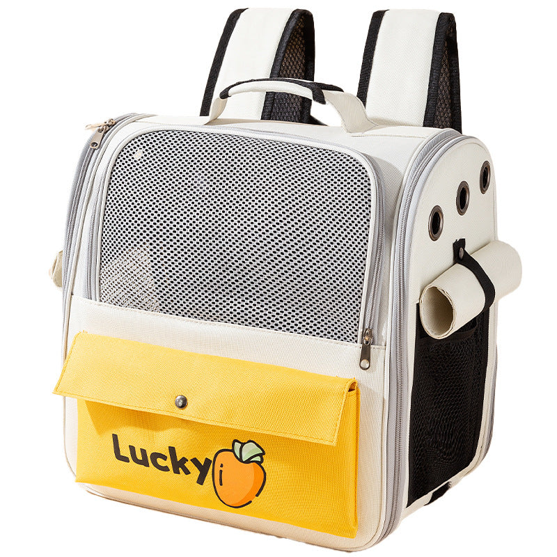 Backpack transport bag for cats and small dogs
