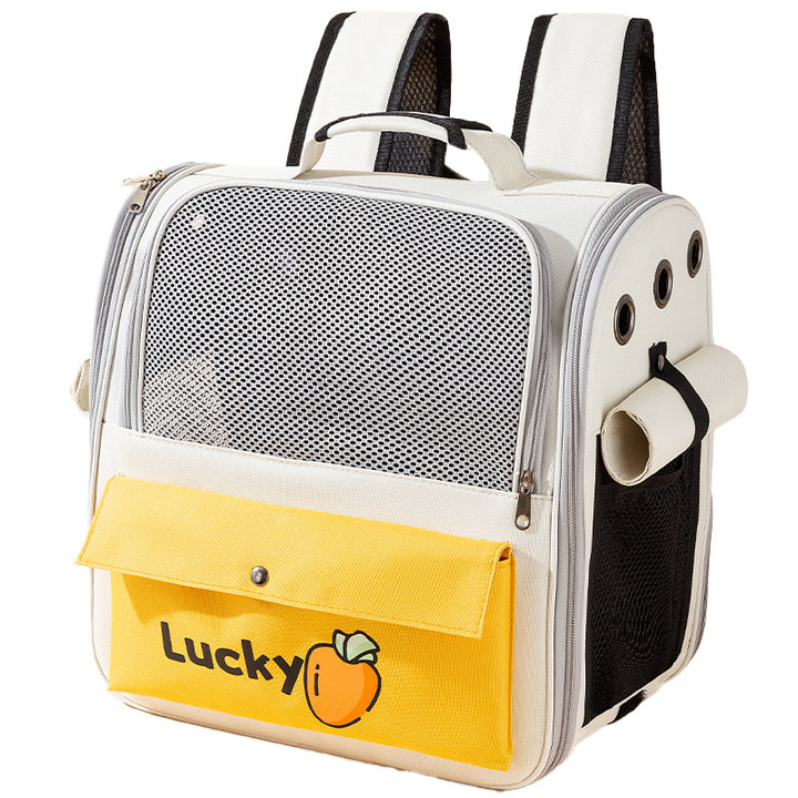 Backpack transport bag for cats and small dogs