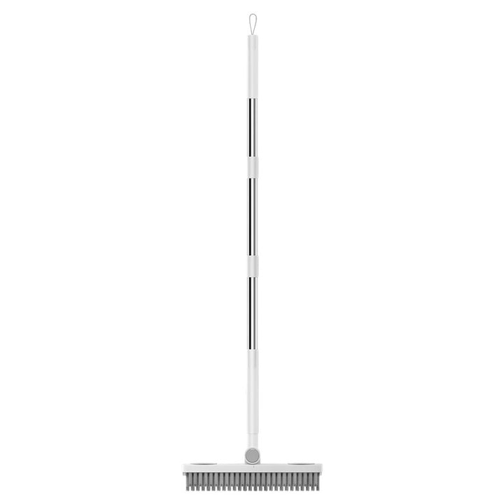 Floor brush with extended handle for joints