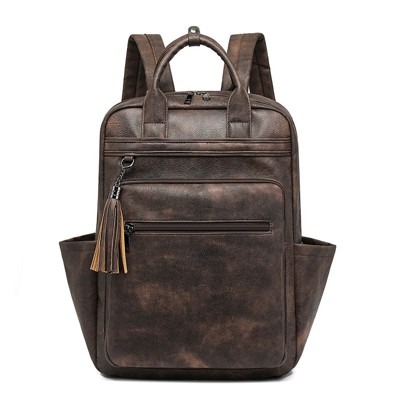 Women's backpack made of PU, large capacity