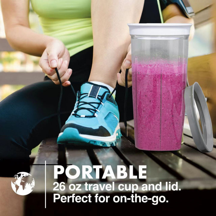 Portable mixer cup, 600–800 ml, plastic