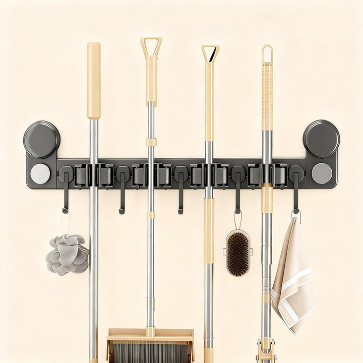 Suction cup wall holder for cleaning tools