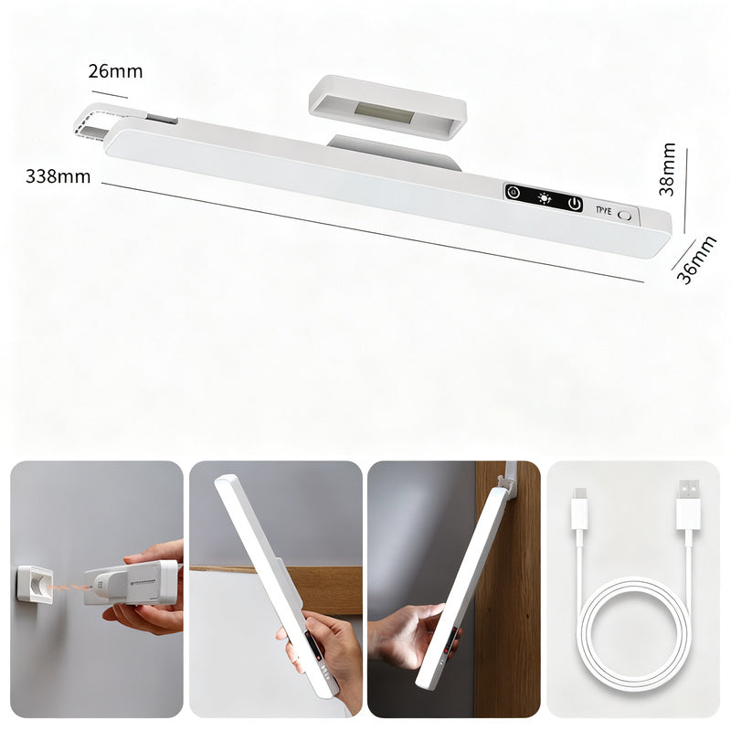 LED desk lamp with magnetic holder