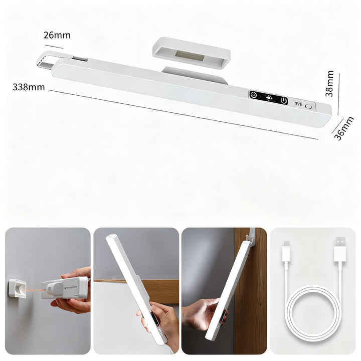 LED desk lamp with magnetic holder