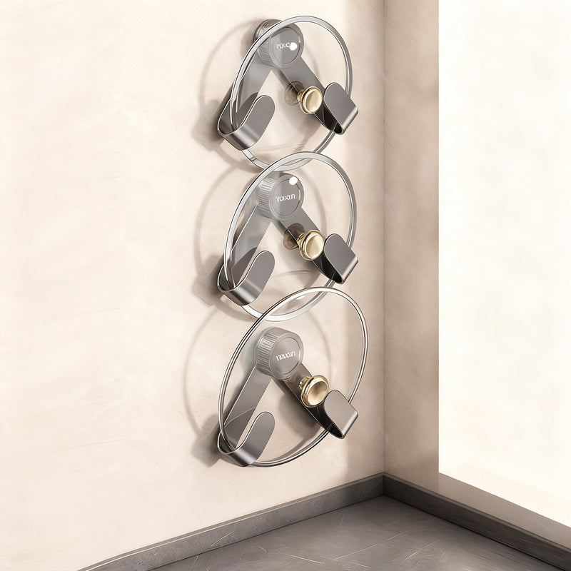 Stainless steel kitchen shelf with suction cup