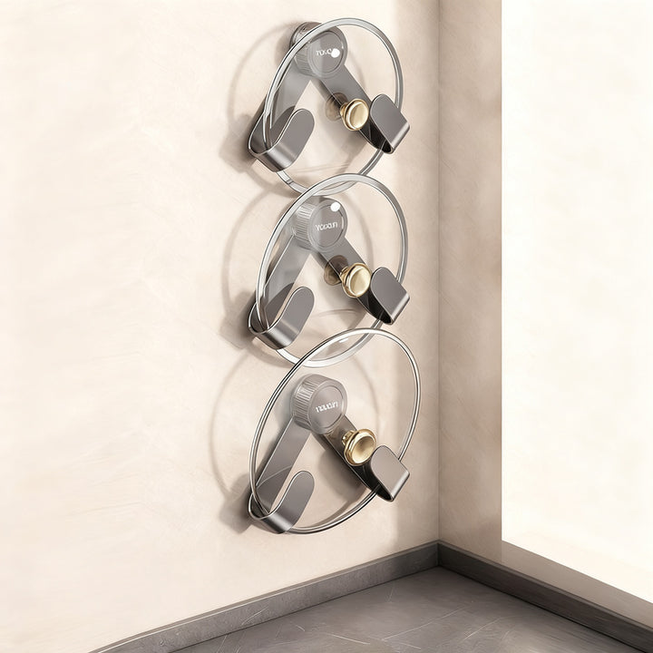 Stainless steel kitchen shelf with suction cup