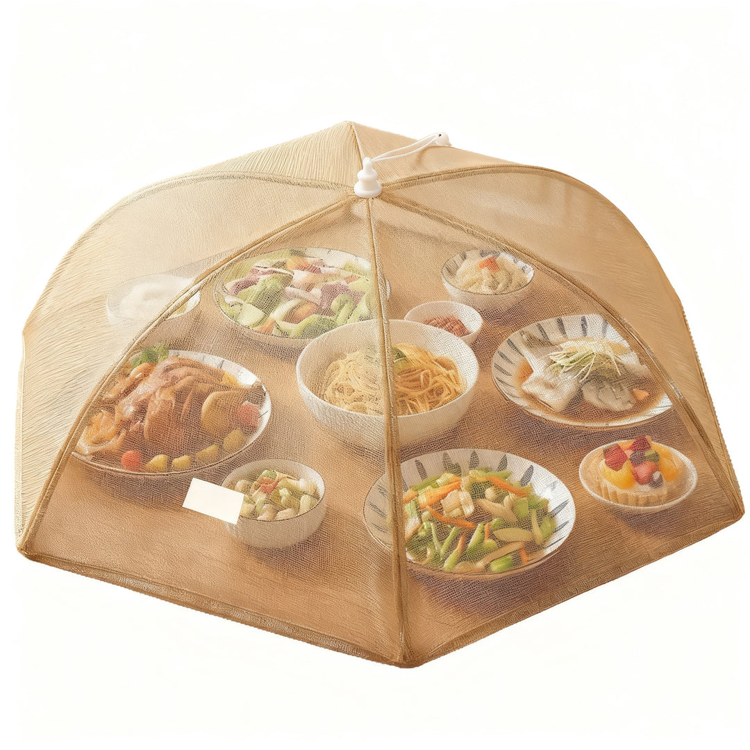Foldable food cover with anti-germ coating