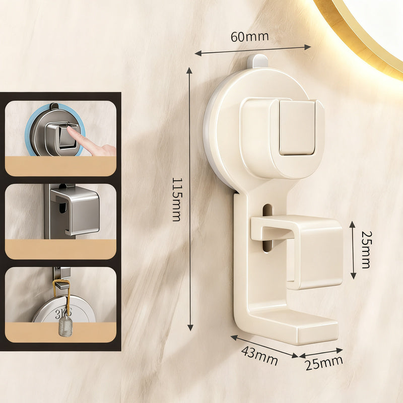Suction cup sink hook, height adjustable