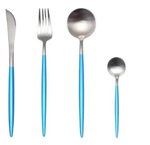 Luxury 24-Piece Gold-Silver Cutlery Set for Stylish Table Setting Noxord