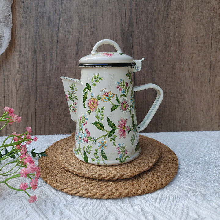Enamel Coffee Pot with Gooseneck, 1.2–1.5 L