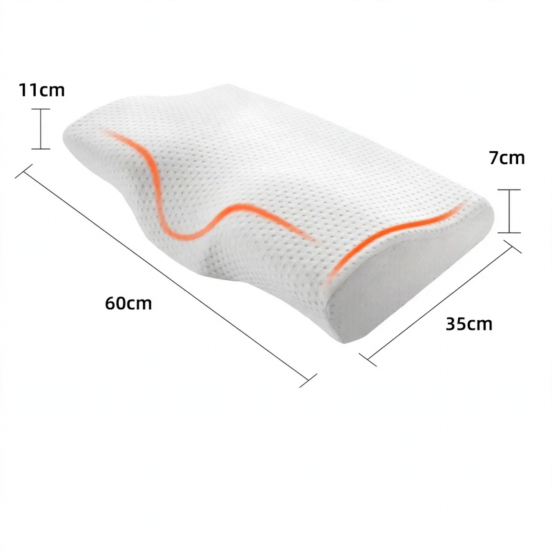 Memory foam neck support pillow, butterfly shape