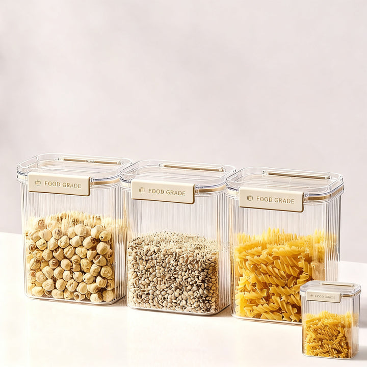 Airtight plastic containers for food
