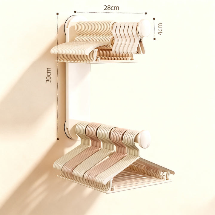 Wall-mounted clothing rail for balcony and laundry room