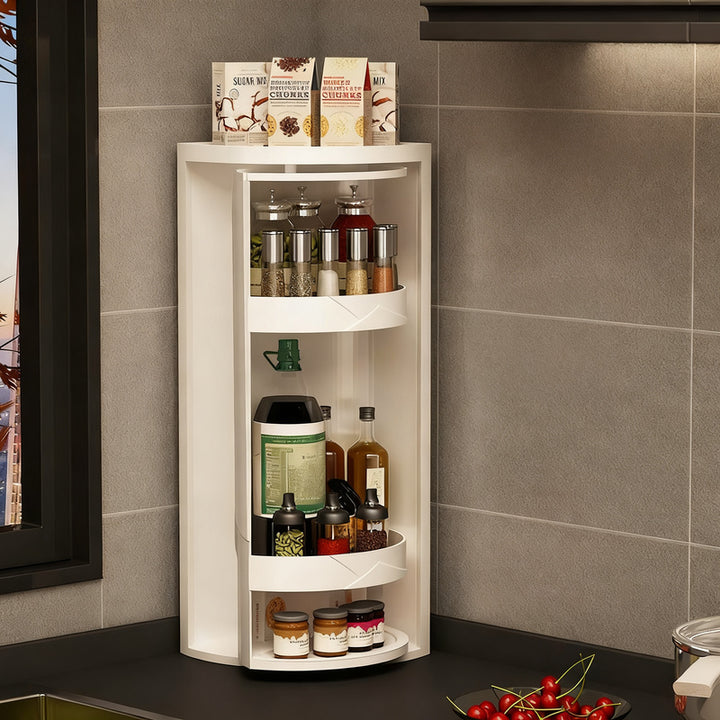 Rotatable spice rack made of plastic