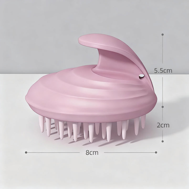 Silicone scalp brush for massaging and cleaning