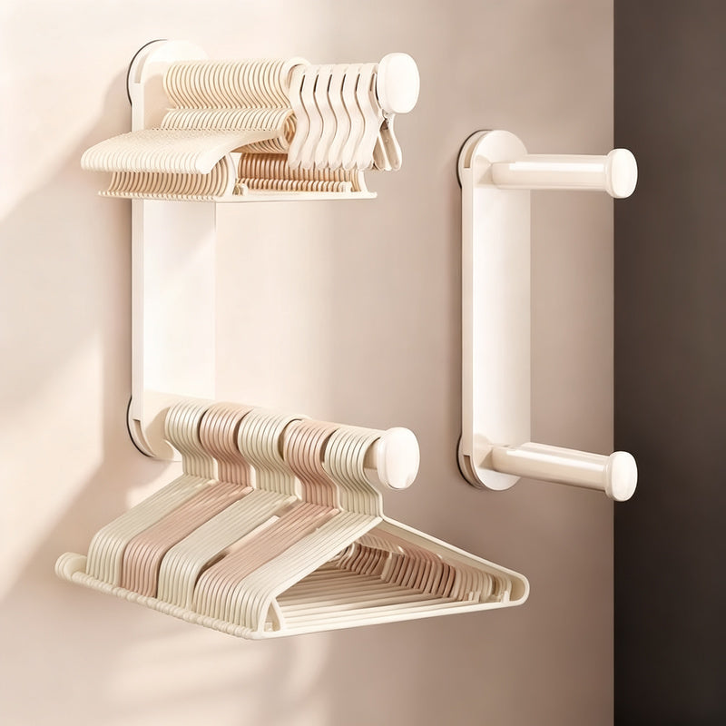 Wall-mounted clothing rail for balcony and laundry room