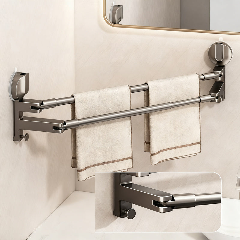 Towel holder with suction cup, extendable
