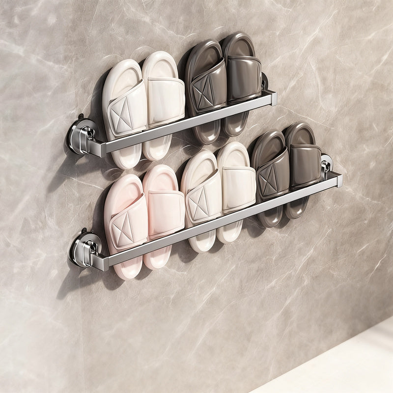 Wall-mounted slipper rack made of space aluminum