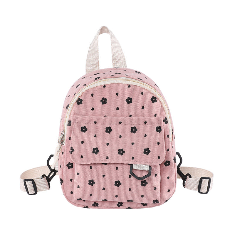 Smaller backpack made of cotton, abrasion-resistant