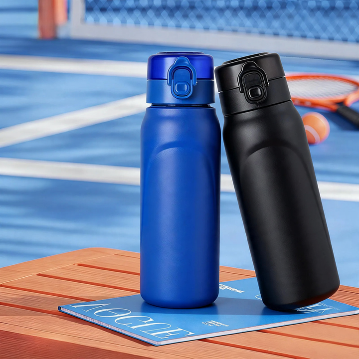 Insulated cup 750 ml with straw made of stainless steel