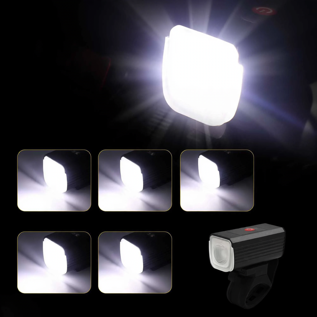 Bicycle front light, USB-C, rechargeable, waterproof