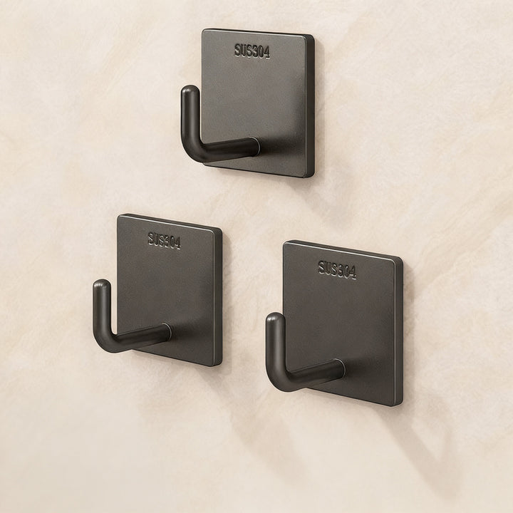 Stainless steel adhesive hooks with strong hold