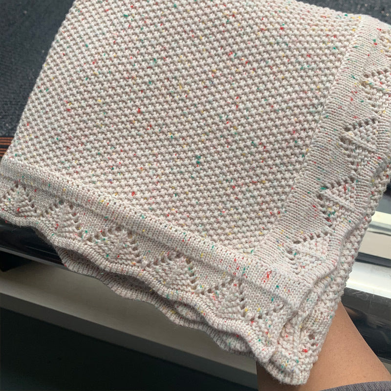 Cotton knitted blanket, 80×100 cm