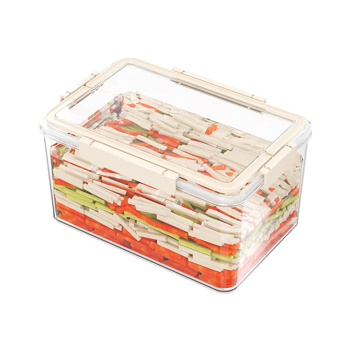 Airtight freshness box made of plastic, rectangular