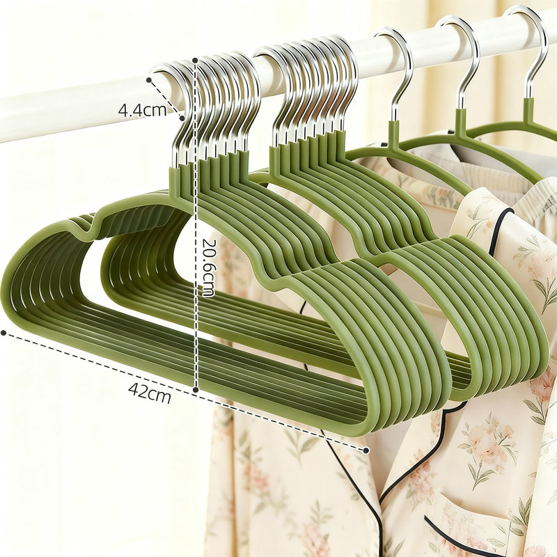 Wide plastic hangers, non-slip, set of 10 or 20