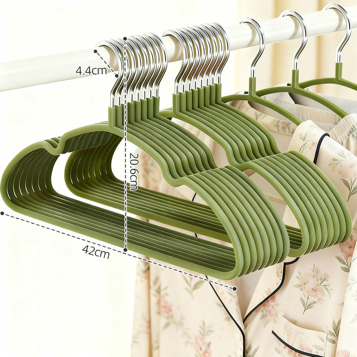 Wide plastic hangers, non-slip, set of 10 or 20