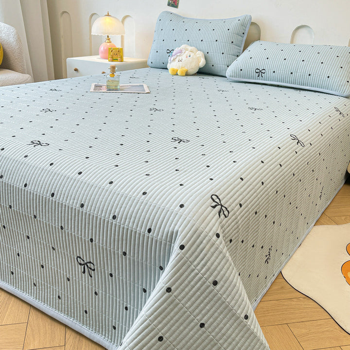 Cotton bedspread with baby fleece, 3-piece