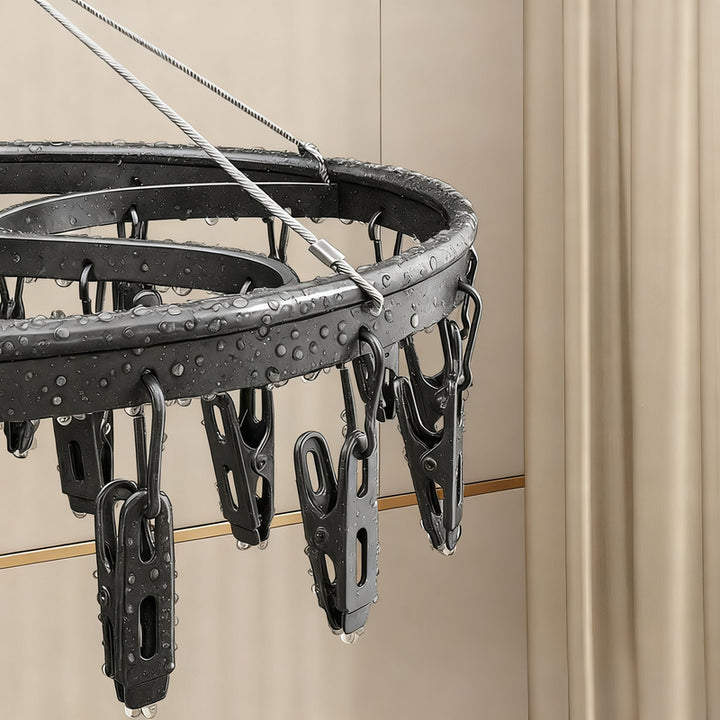 Sock drying rack with multiple clips