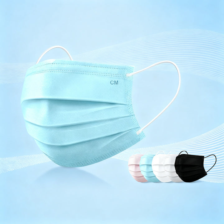 Disposable face mask, 3-ply, pack of 50