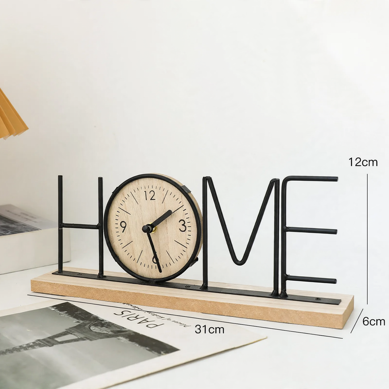 Iron clock, table clock, modern design