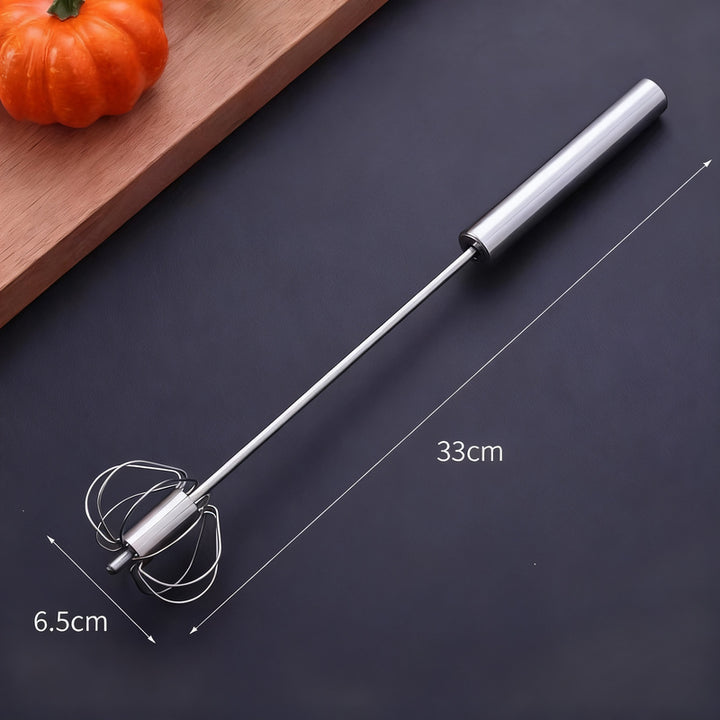 Half-automatic whisk made of stainless steel
